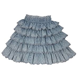 Steph Spotty Chambray Skirt 3Y